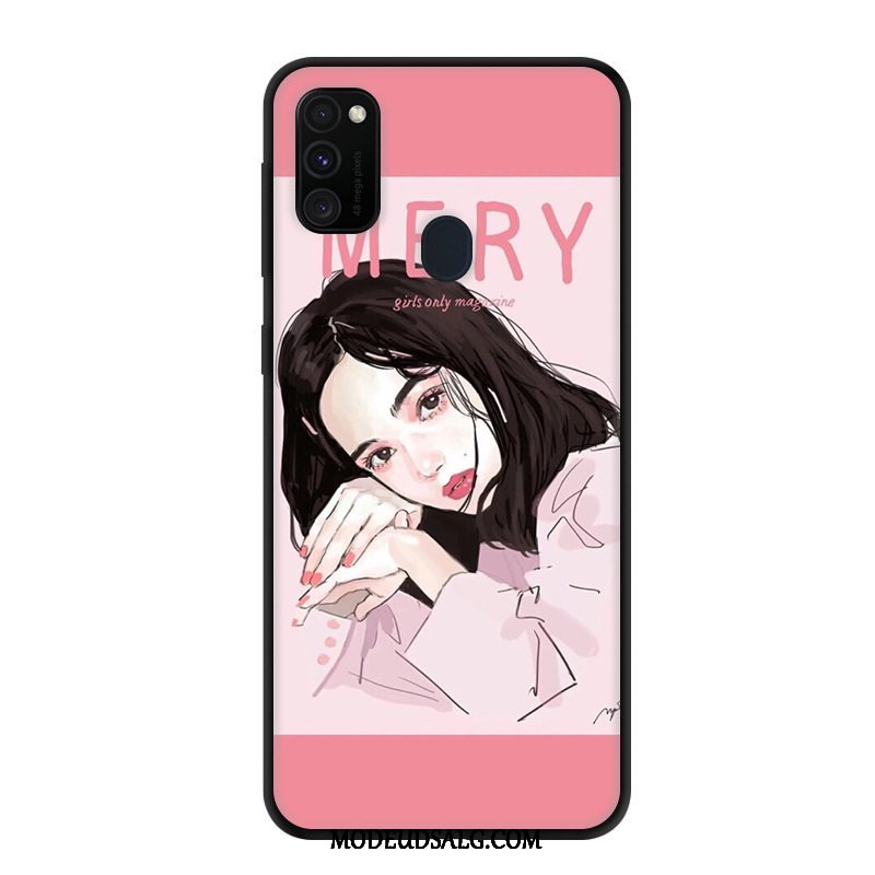 Samsung Galaxy M30s Etui / Cover Blød Beskyttelse Sort Net Red