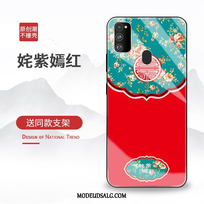 Samsung Galaxy M30s Etui / Cover Rød Anti-fald Kinesisk Stil Kreativ Silikone