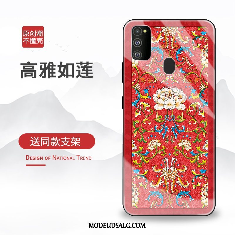 Samsung Galaxy M30s Etui / Cover Rød Anti-fald Kinesisk Stil Kreativ Silikone