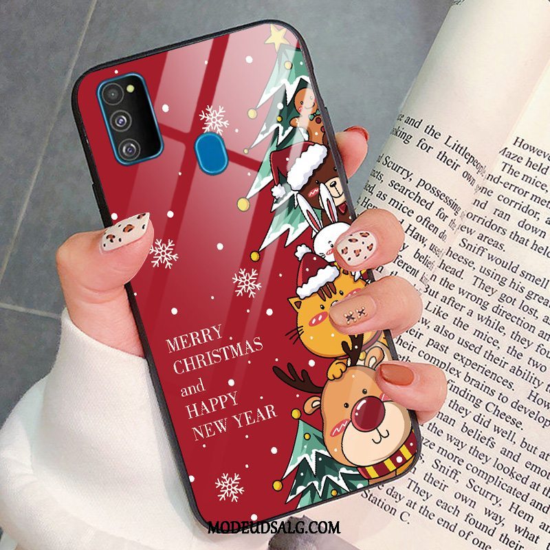 Samsung Galaxy M30s Etui Glas Silikone Cartoon Beskyttelse Trend