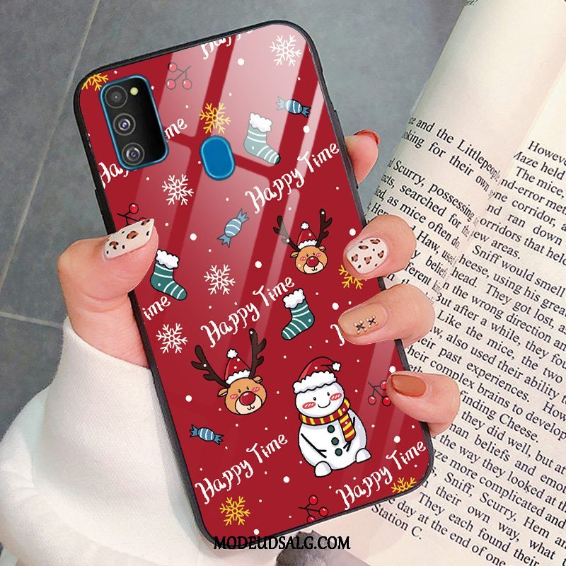 Samsung Galaxy M30s Etui Glas Silikone Cartoon Beskyttelse Trend