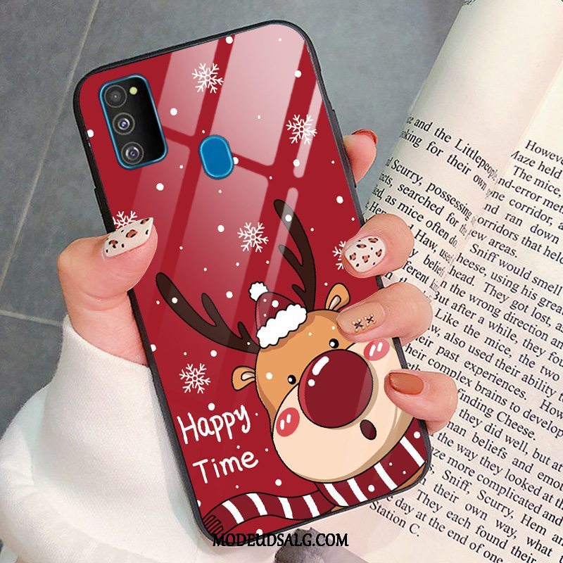 Samsung Galaxy M30s Etui Glas Silikone Cartoon Beskyttelse Trend