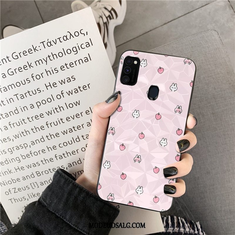 Samsung Galaxy M30s Etui Grøn Mønster Rombe Hængende Ornamenter Cover