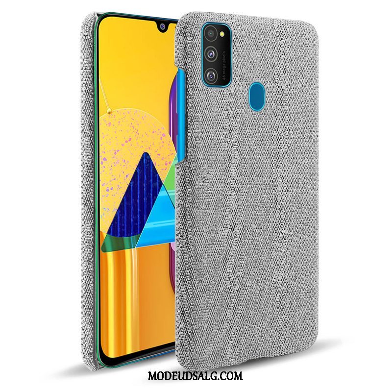 Samsung Galaxy M30s Etui Klud Cover Hemming Beskyttelse Mørkeblå