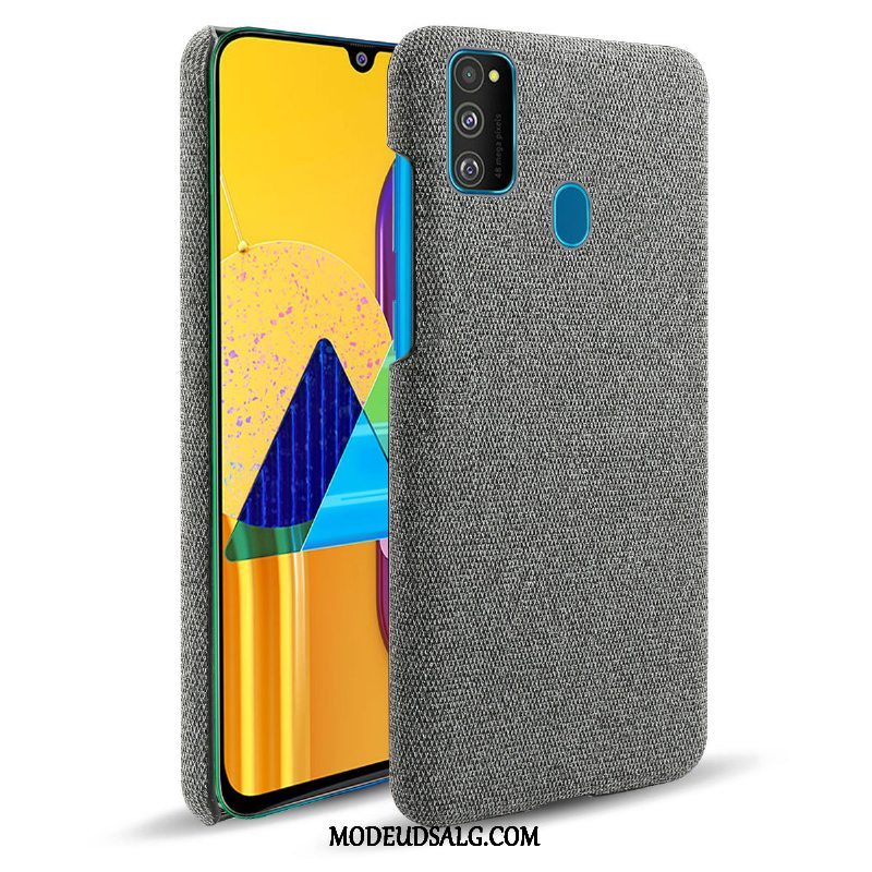 Samsung Galaxy M30s Etui Klud Cover Hemming Beskyttelse Mørkeblå