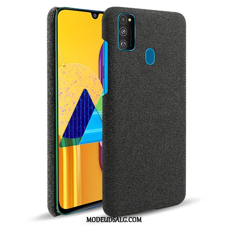 Samsung Galaxy M30s Etui Klud Cover Hemming Beskyttelse Mørkeblå