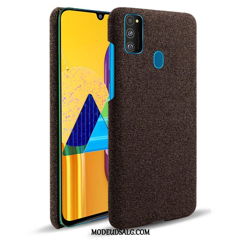 Samsung Galaxy M30s Etui Klud Cover Hemming Beskyttelse Mørkeblå