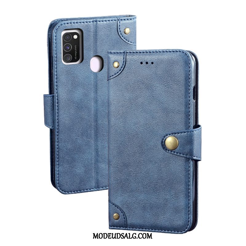 Samsung Galaxy M30s Etui Kort Folio Rød Vintage Trendy