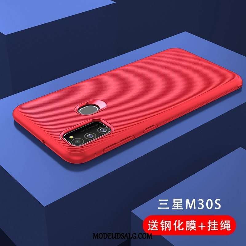 Samsung Galaxy M30s Etui Simple Cover Membrane Alt Inklusive Hængende Ornamenter