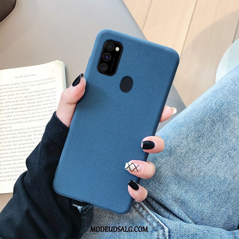 Samsung Galaxy M30s Etui Trendy Cover Bagdæksel Blå Silikone