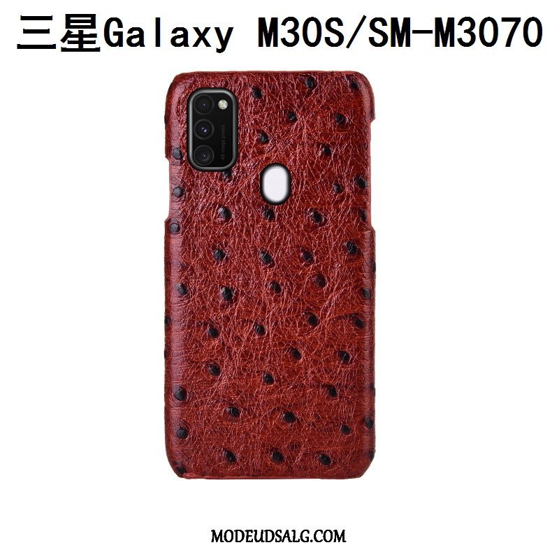 Samsung Galaxy M30s Etui Ægte Læder Mode Bagdæksel Mønster Cover