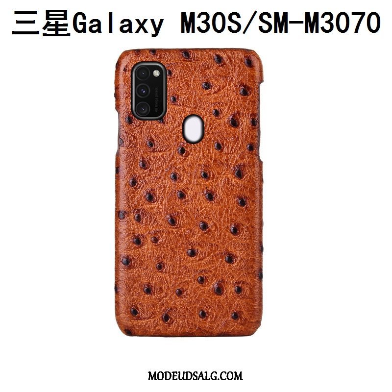 Samsung Galaxy M30s Etui Ægte Læder Mode Bagdæksel Mønster Cover