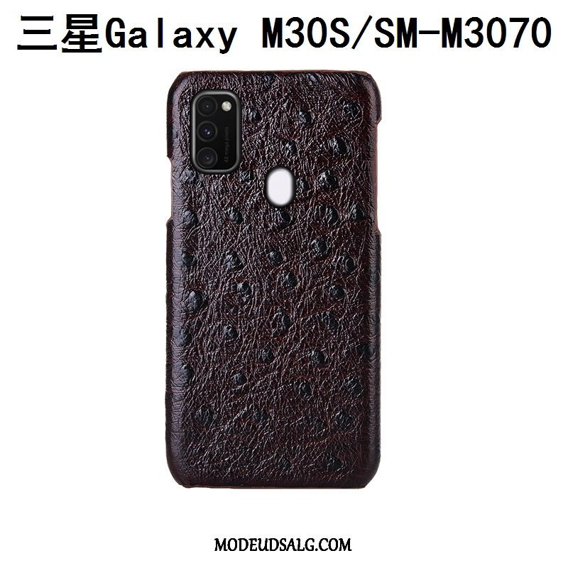 Samsung Galaxy M30s Etui Ægte Læder Mode Bagdæksel Mønster Cover