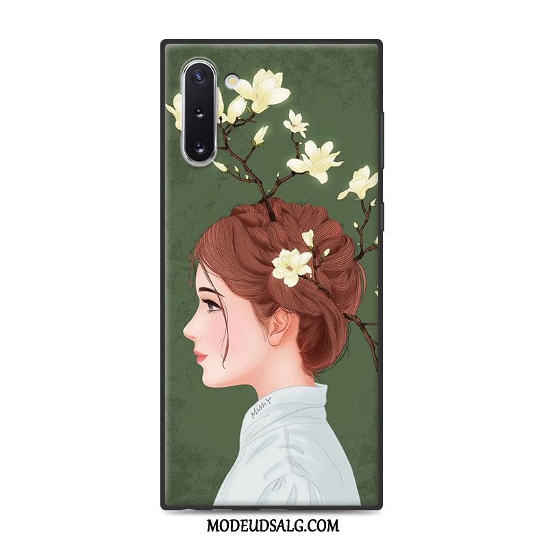 Samsung Galaxy Note 10 Etui Blød Af Personlighed Cover Kunst Sort