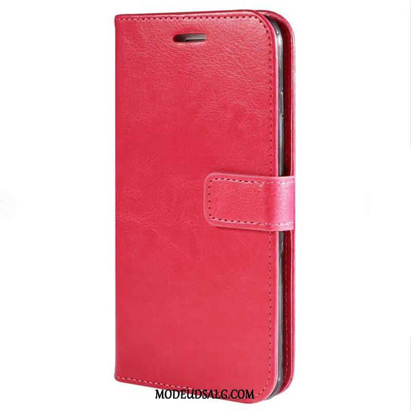 Samsung Galaxy Note 10 Etui / Cover Blå Business Clamshell Lædertaske Rød