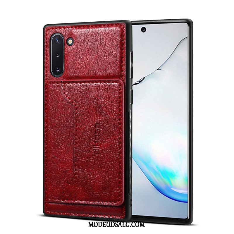 Samsung Galaxy Note 10 Etui Cover Support Læder Mønster Kort