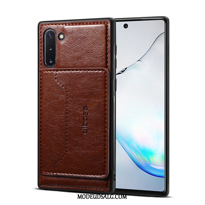 Samsung Galaxy Note 10 Etui Cover Support Læder Mønster Kort