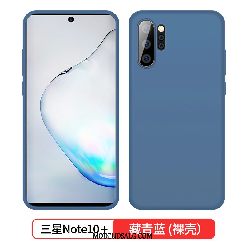 Samsung Galaxy Note 10+ Etui Silikone Blød Blå Trend Tynd