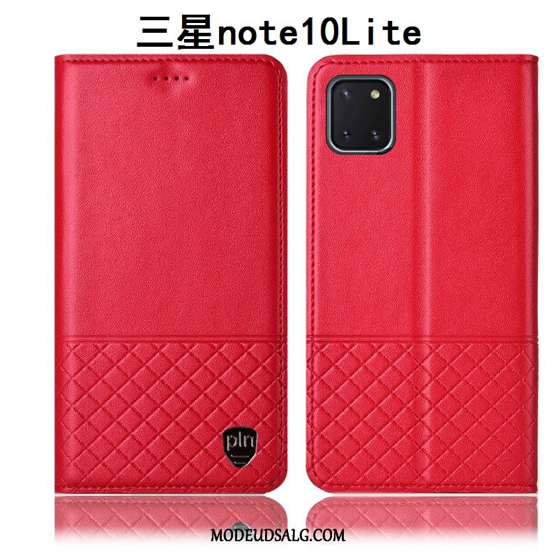 Samsung Galaxy Note 10 Lite Etui Beskyttelse Cover Anti-fald Sort Lædertaske