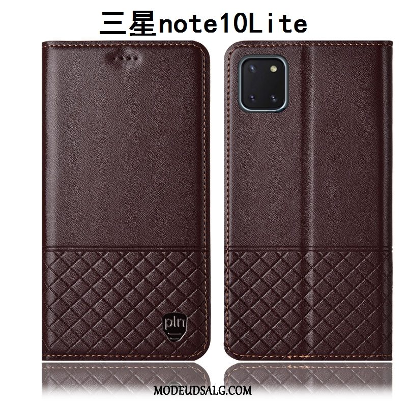 Samsung Galaxy Note 10 Lite Etui Beskyttelse Cover Anti-fald Sort Lædertaske