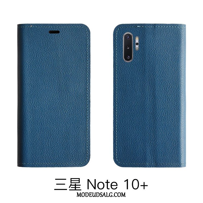 Samsung Galaxy Note 10 Lite Etui / Cover Lædertaske Mønster Ægte Læder Litchi