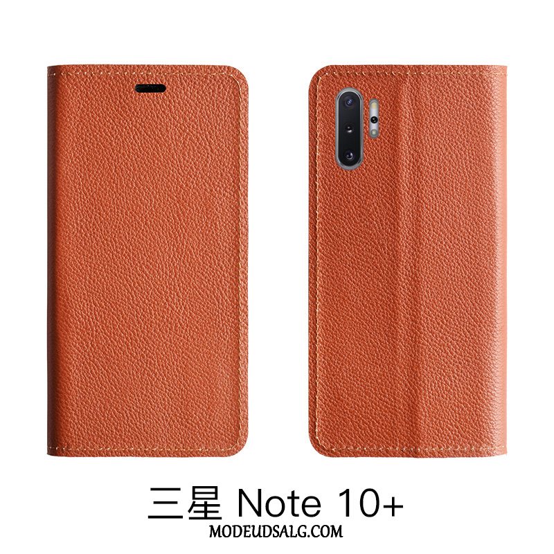 Samsung Galaxy Note 10 Lite Etui / Cover Lædertaske Mønster Ægte Læder Litchi