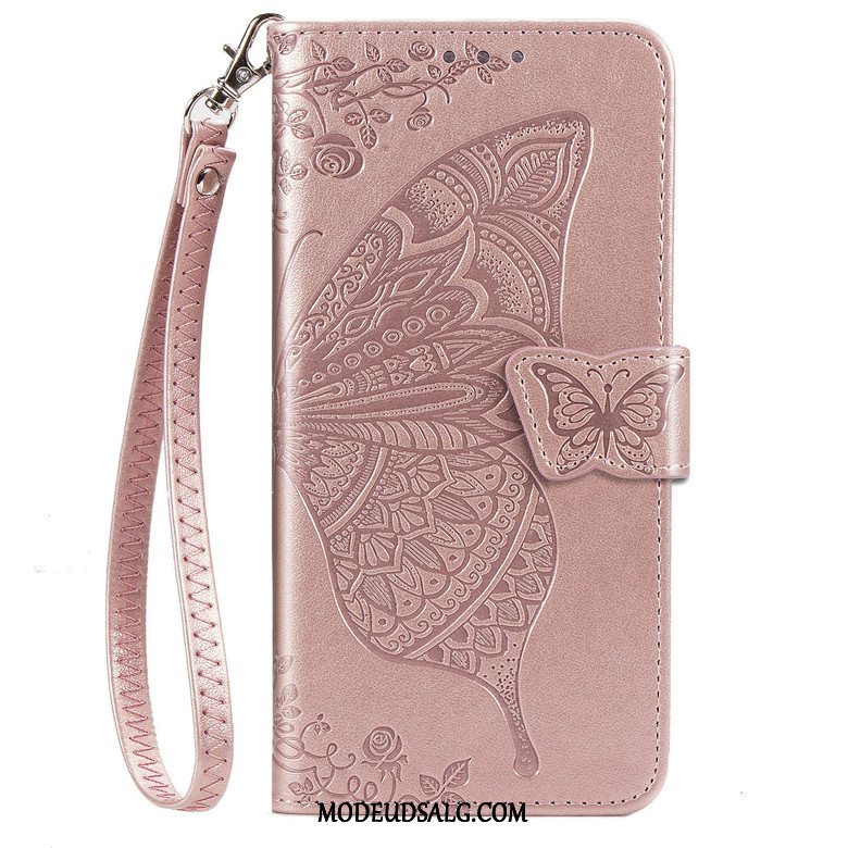 Samsung Galaxy Note 10 Lite Etui / Cover Sommerfugle Blomster Clamshell Lyserød Beskyttelse