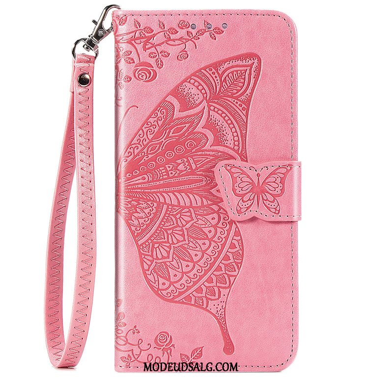 Samsung Galaxy Note 10 Lite Etui / Cover Sommerfugle Blomster Clamshell Lyserød Beskyttelse