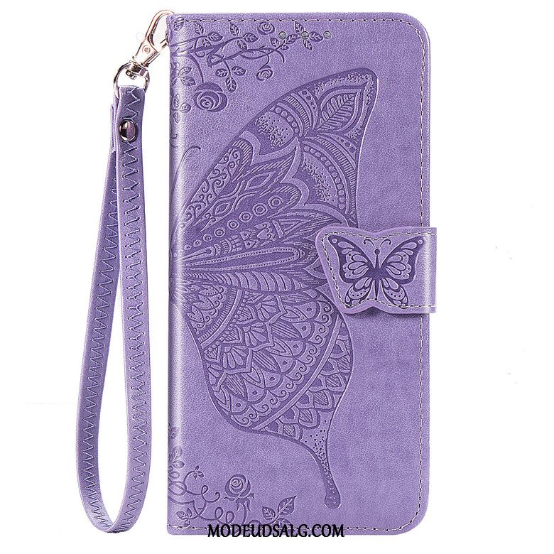 Samsung Galaxy Note 10 Lite Etui / Cover Sommerfugle Blomster Clamshell Lyserød Beskyttelse