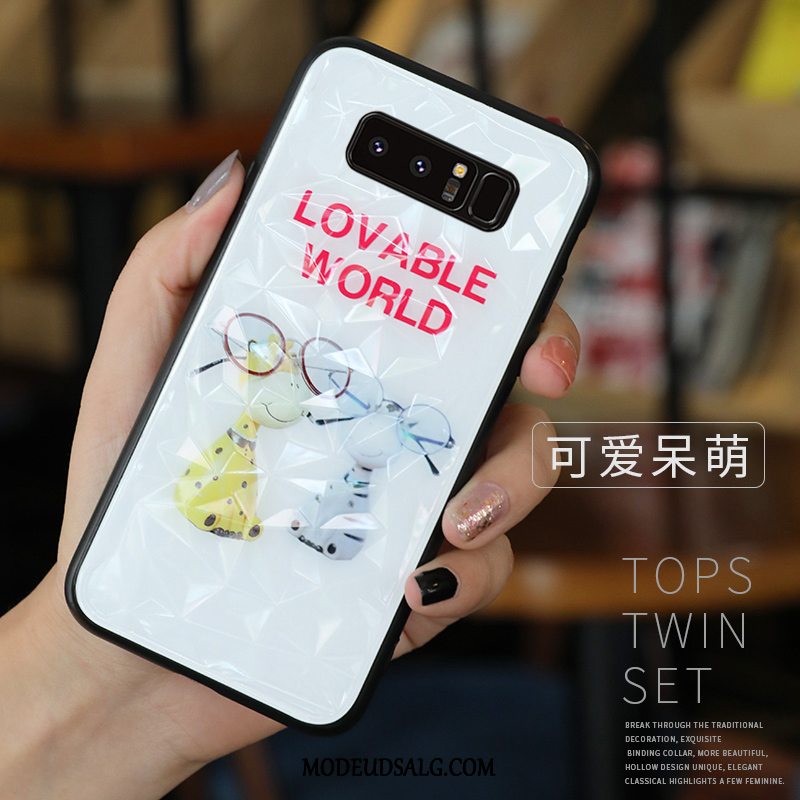 Samsung Galaxy Note 8 Etui Hvid Anti-fald Trendy Beskyttelse Blød