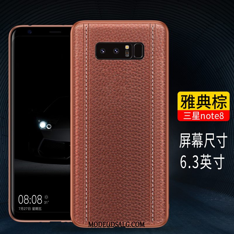 Samsung Galaxy Note 8 Etui Kreativ Anti-fald Trendy Cover Ægte Læder