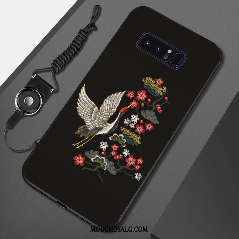 Samsung Galaxy Note 8 Etui Kunst Sort Beskyttelse Malet Af Personlighed