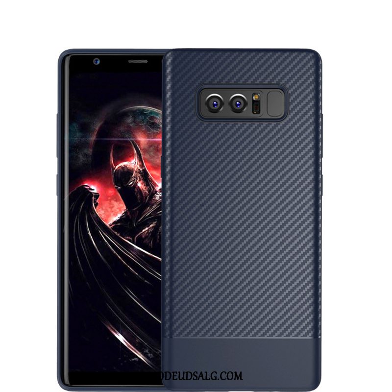 Samsung Galaxy Note 8 Etui Sort Silikone Blød Fiber Nubuck