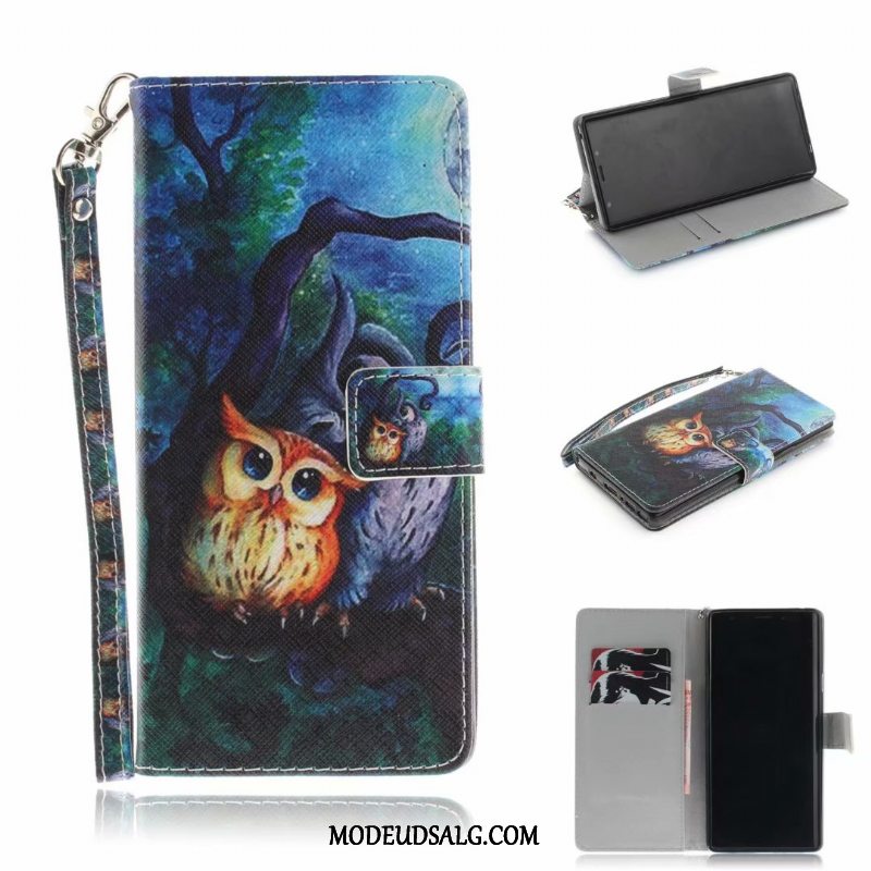 Samsung Galaxy Note 9 Etui / Cover Smuk Blød Blå Cartoon