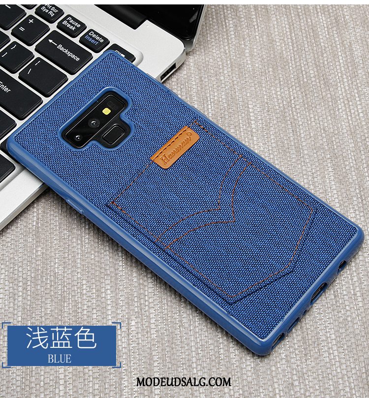 Samsung Galaxy Note 9 Etui Denim Lyserød Alt Inklusive Mønster Kort