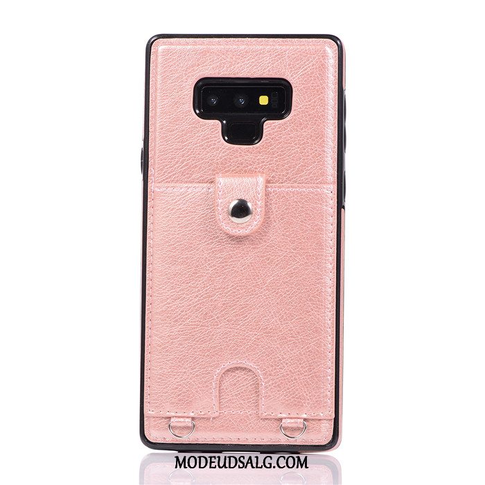 Samsung Galaxy Note 9 Etui Rosa Guld Lædertaske Beskyttelse Anti-fald Korttaske