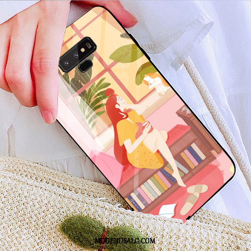 Samsung Galaxy Note 9 Etui Silikone Af Personlighed Trendy Ny Lyserød