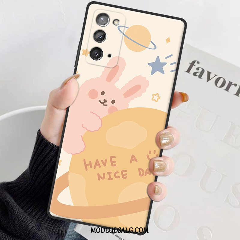 Samsung Galaxy Note20 Etui Blå Silikone Kanin Alt Inklusive Tilpas