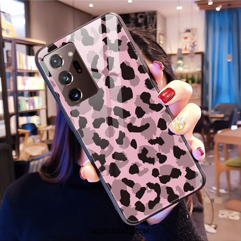 Samsung Galaxy Note20 Ultra Etui Glas Beskyttelse Tilpas Leopard Anti-fald