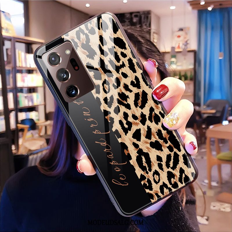 Samsung Galaxy Note20 Ultra Etui Glas Beskyttelse Tilpas Leopard Anti-fald