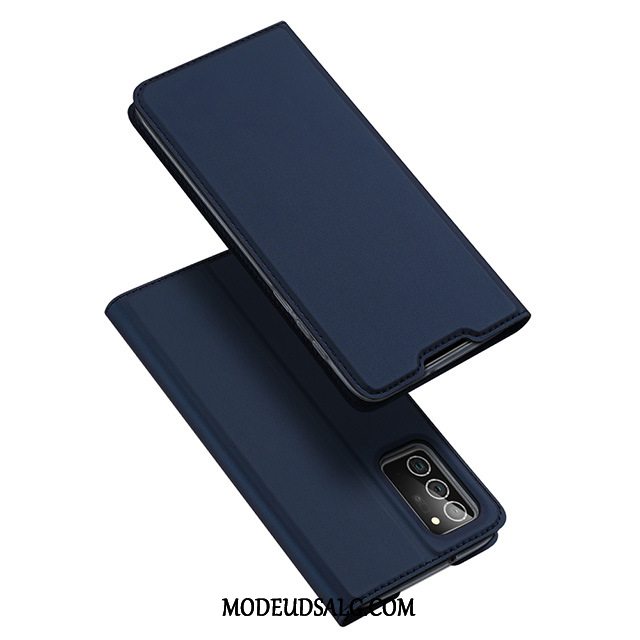 Samsung Galaxy Note20 Ultra Etui Lædertaske Lyserød Tynd Magnetisk Clamshell