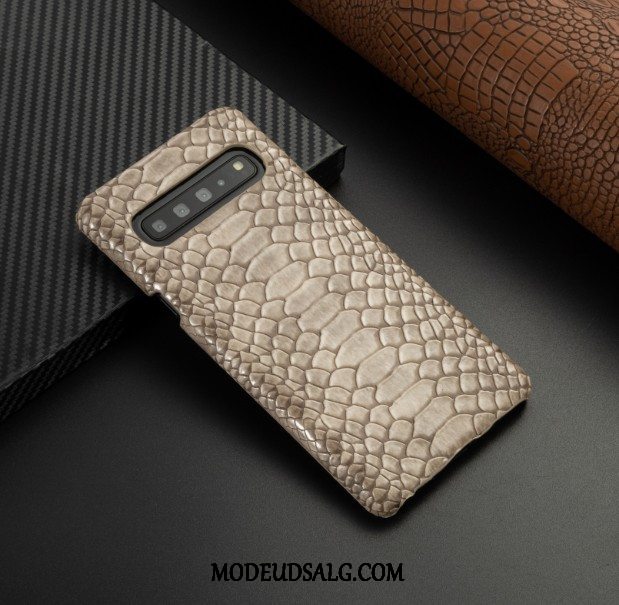 Samsung Galaxy S10 5g Etui / Cover Beskyttelse Blå Læder Business