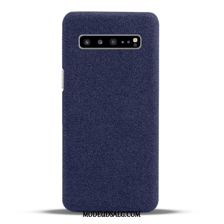 Samsung Galaxy S10 5g Etui / Cover Nubuck Lærred Af Personlighed Blå Ny