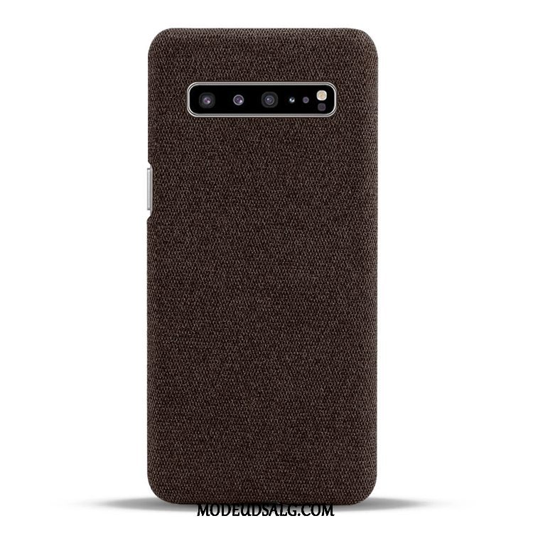 Samsung Galaxy S10 5g Etui / Cover Nubuck Lærred Af Personlighed Blå Ny