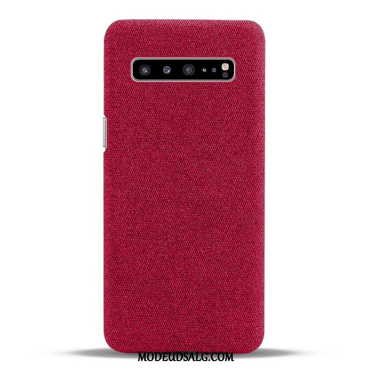 Samsung Galaxy S10 5g Etui / Cover Nubuck Lærred Af Personlighed Blå Ny