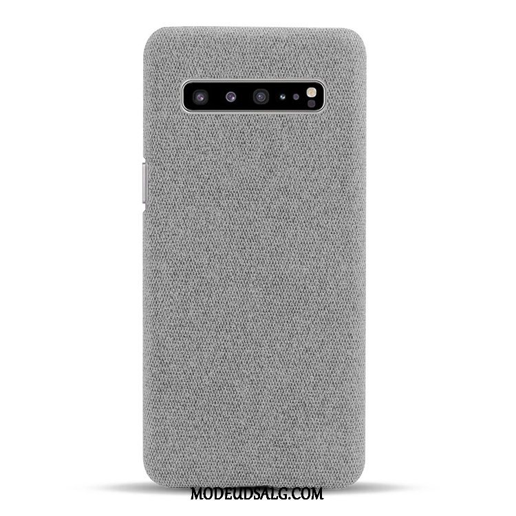 Samsung Galaxy S10 5g Etui / Cover Nubuck Lærred Af Personlighed Blå Ny