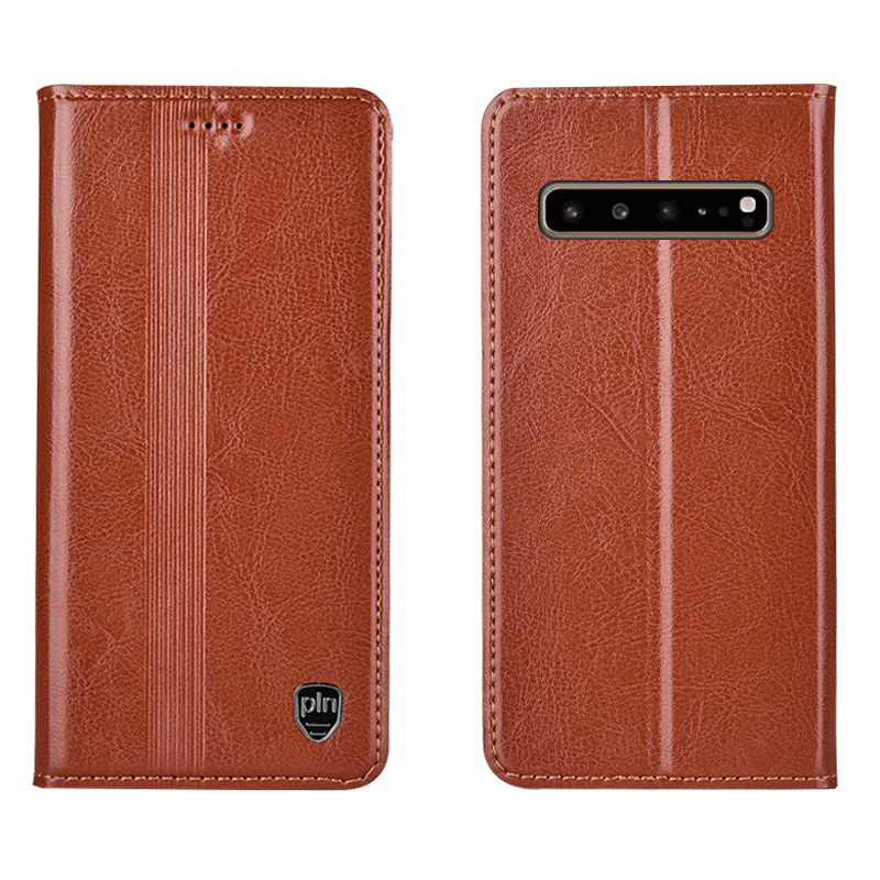 Samsung Galaxy S10 5g Etui Folio Beskyttelse Rød Cover Alt Inklusive