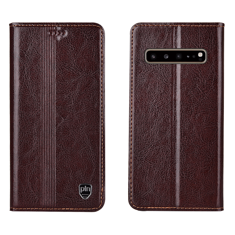 Samsung Galaxy S10 5g Etui Folio Beskyttelse Rød Cover Alt Inklusive