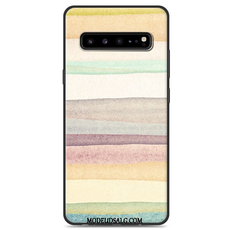 Samsung Galaxy S10 5g Etui Grå Cover Af Personlighed Sort Silikone