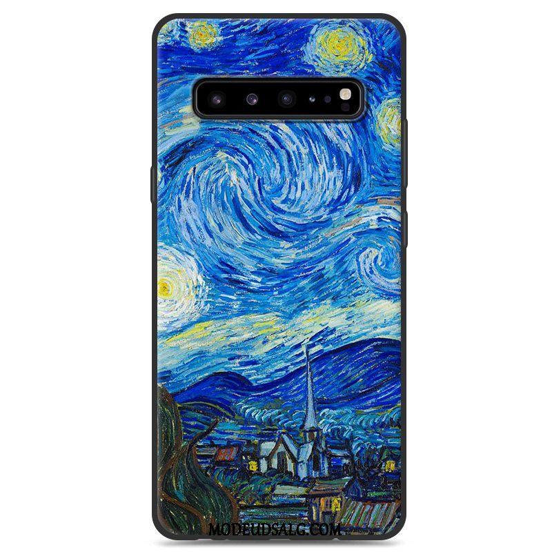 Samsung Galaxy S10 5g Etui Grå Cover Af Personlighed Sort Silikone